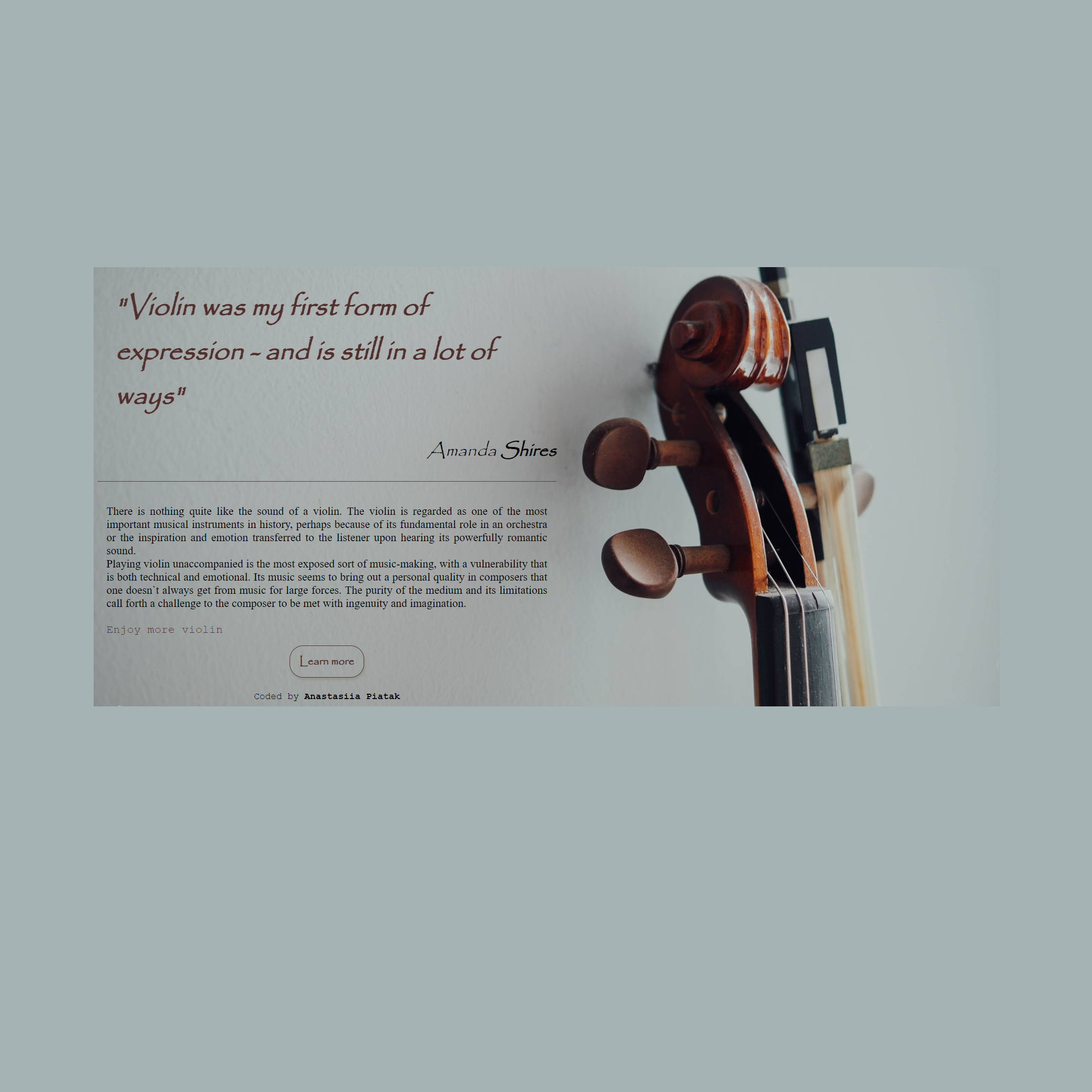 Violin Webpage